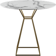 Gold Hourglass Cafe Table